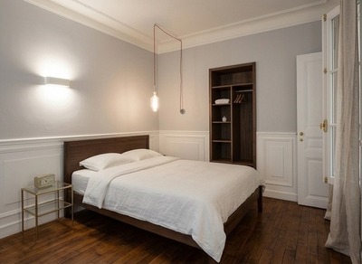 Appartement haussmannien ivoire Paris 9e boiseries sur mesure — Squared Sphere